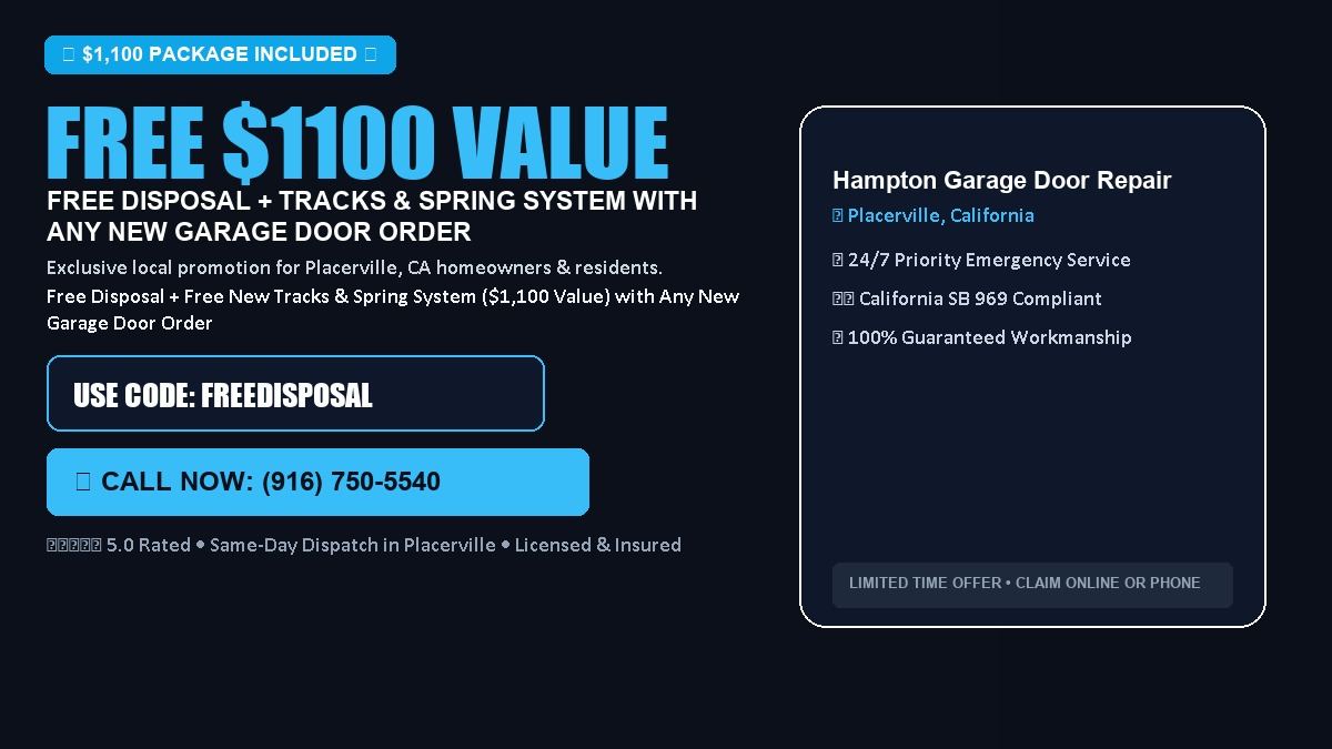 Hampton Garage Door Repair FREE Haul-Away & Heavy-Duty Tracks with New Door